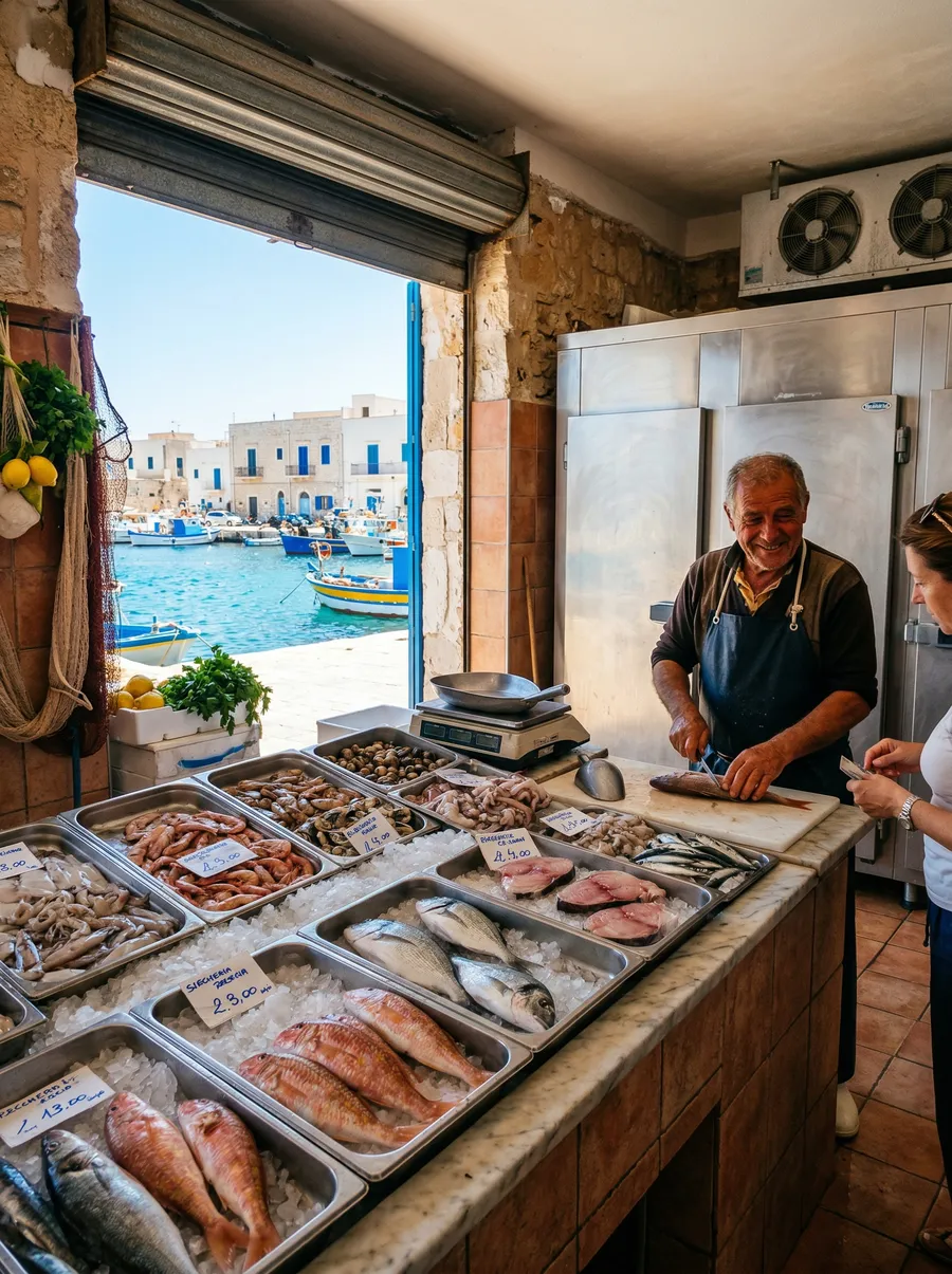 Pescheria con celle frigorifere a Lampedusa