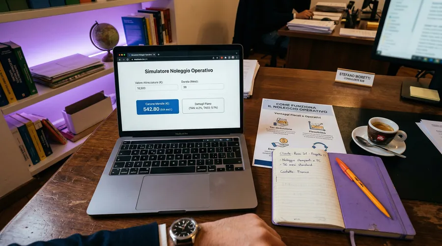 Consegna di attrezzature in noleggio operativo a un'azienda italiana