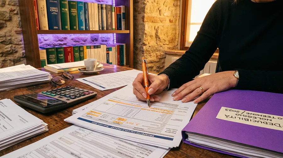 Documenti fiscali con calcoli di deducibilità IRES e IRAP per noleggio operativo