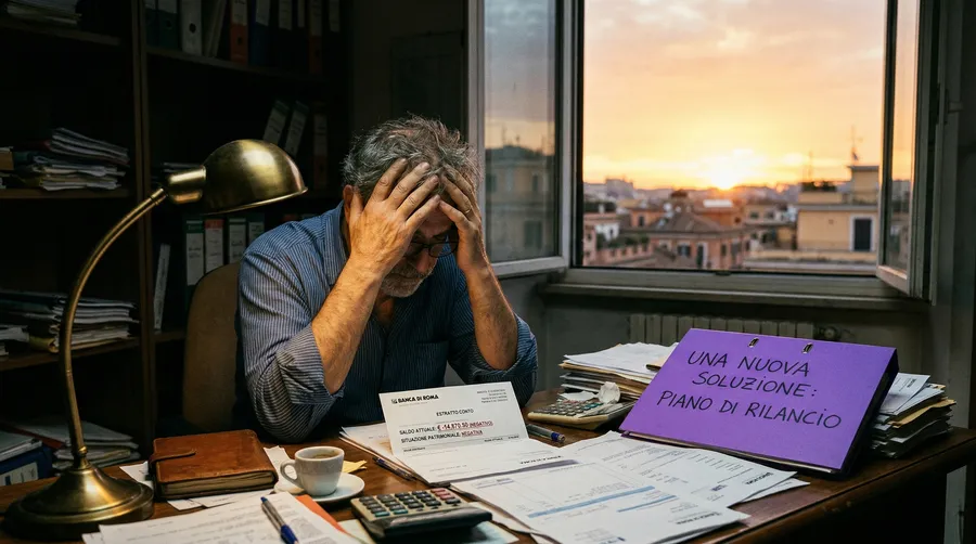 Broker che mostra alternative di finanziamento a un imprenditore