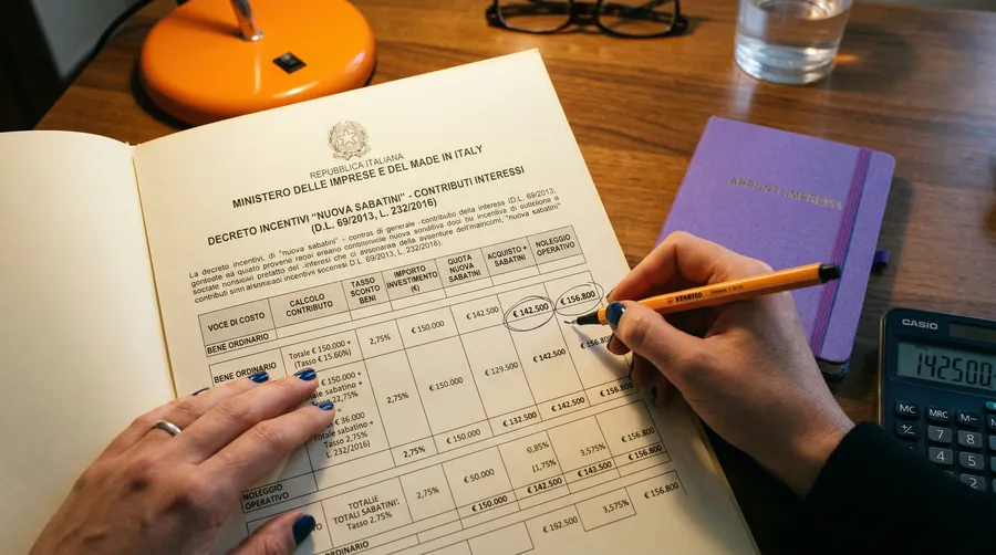 Documenti di agevolazioni fiscali per PMI con calcoli